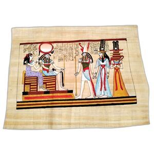Egyptian Papyrus Art, Hand Painted, 16x12